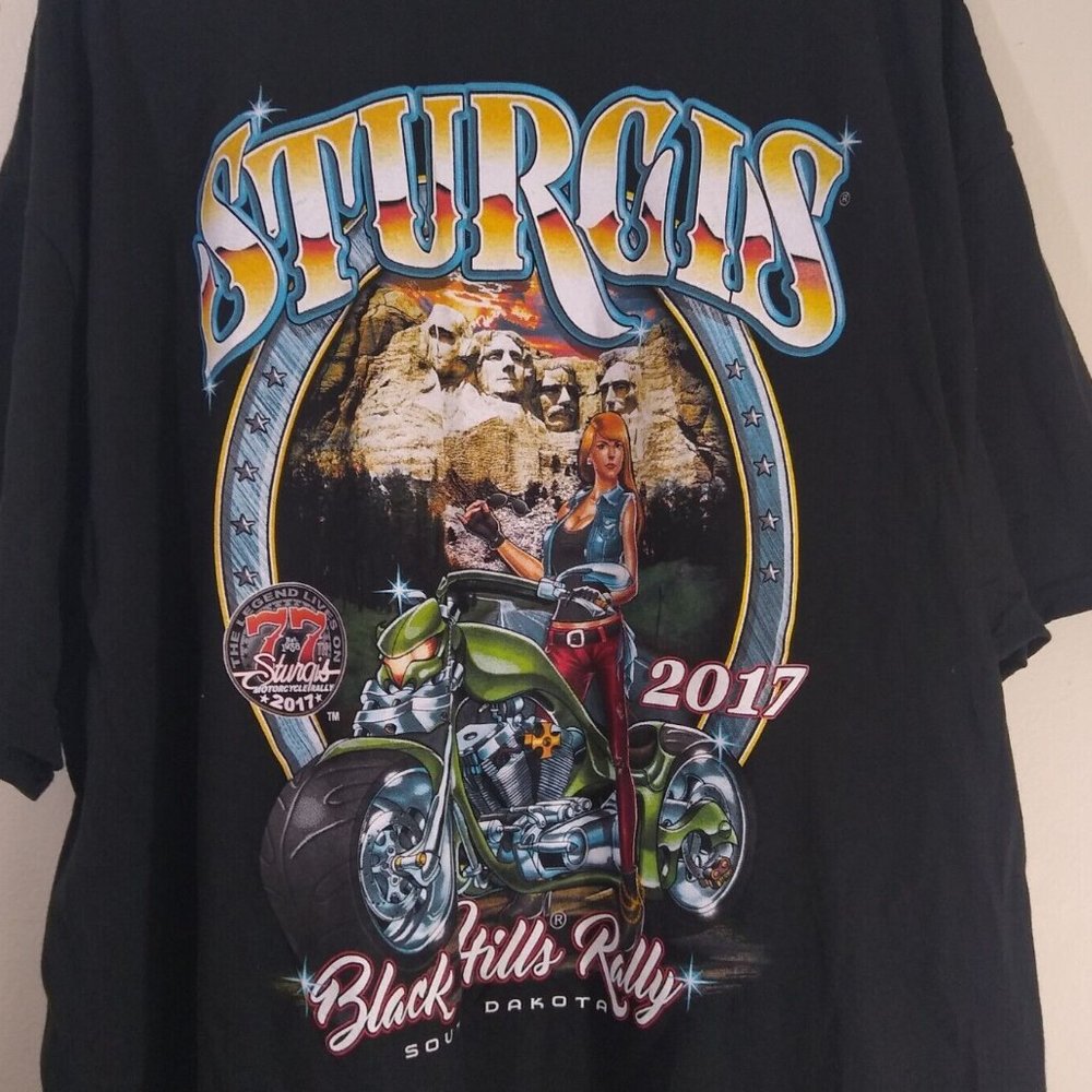 Sturgis Motorcycle Bike Rally Graphic T Shirt 2017 Biker Chick Men's Size 3XL.